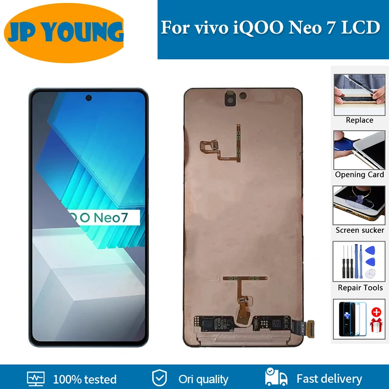 

6.78" Original AMOLED For vivo iQOO Neo 7 LCD Display Touch Screen Digitizer Assembly For vivo iQOO Neo7 I2214 Display Replace