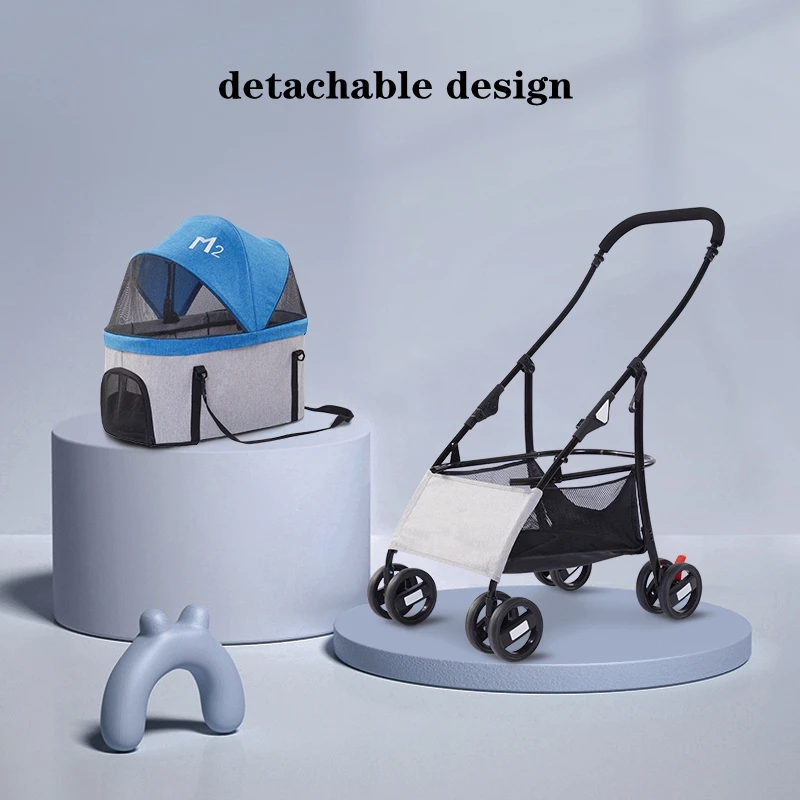 Large Pet Stroller Luxury Folding Outdoor Dog Strollers Trolley Pet Stroller Pet Cats Dogs Buggy