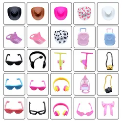 25 Style Small Accessories For Dolls Sunglass Girl Cowboy Hat For Doll Mini Suitcase For Dolls Party Decoration kid Toy Gift