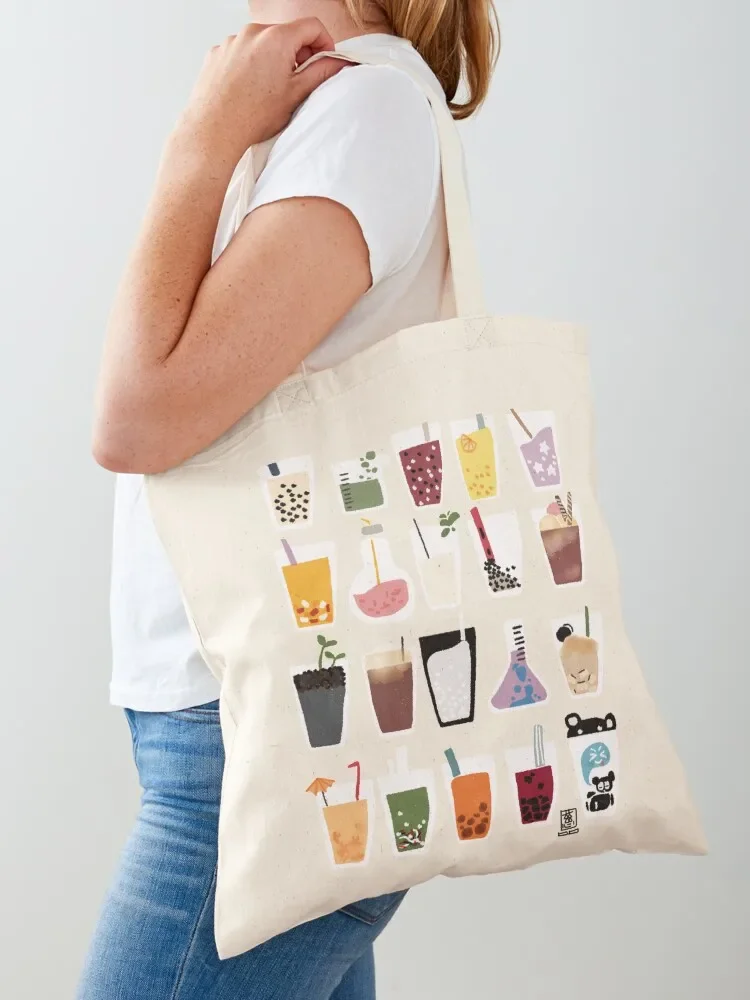 

Wall of Boba Mild Tea Tote Bag university shopper bag reusable shopping bags tote bag canvas canvas shopping