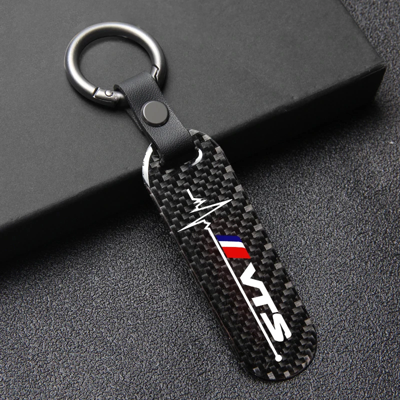 For Citroen VTS C3-XR C5 Aircross C6 Picasso C-Elysee Accessories Car Key Chain Key Ring Carbon Fiber Metal Keychain Keyrings