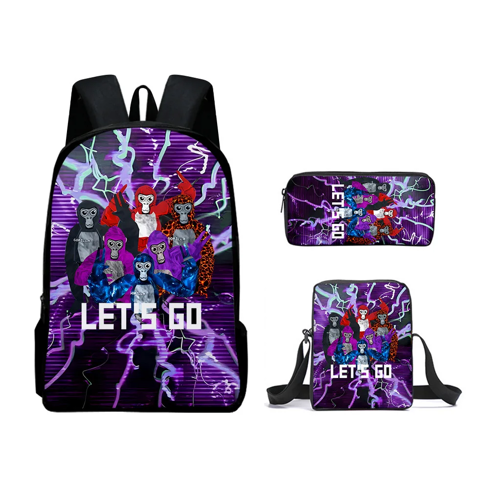 3D New Game Gorilla Tag backpack shoulder bag shoulder bag pencil case backpack print