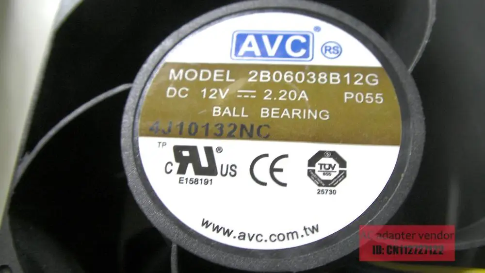 UNTUK kipas HP DL180 G6 519199 -001 / 530748 -001 AVC 2B06038B12G