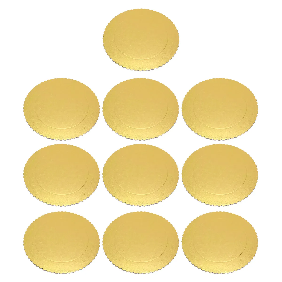 10Pcs Round Cake Boards Food Grade Paper Cake Pads Sturdy Non Toxic Baking Supplies for Birthday Wedding Party Dessert