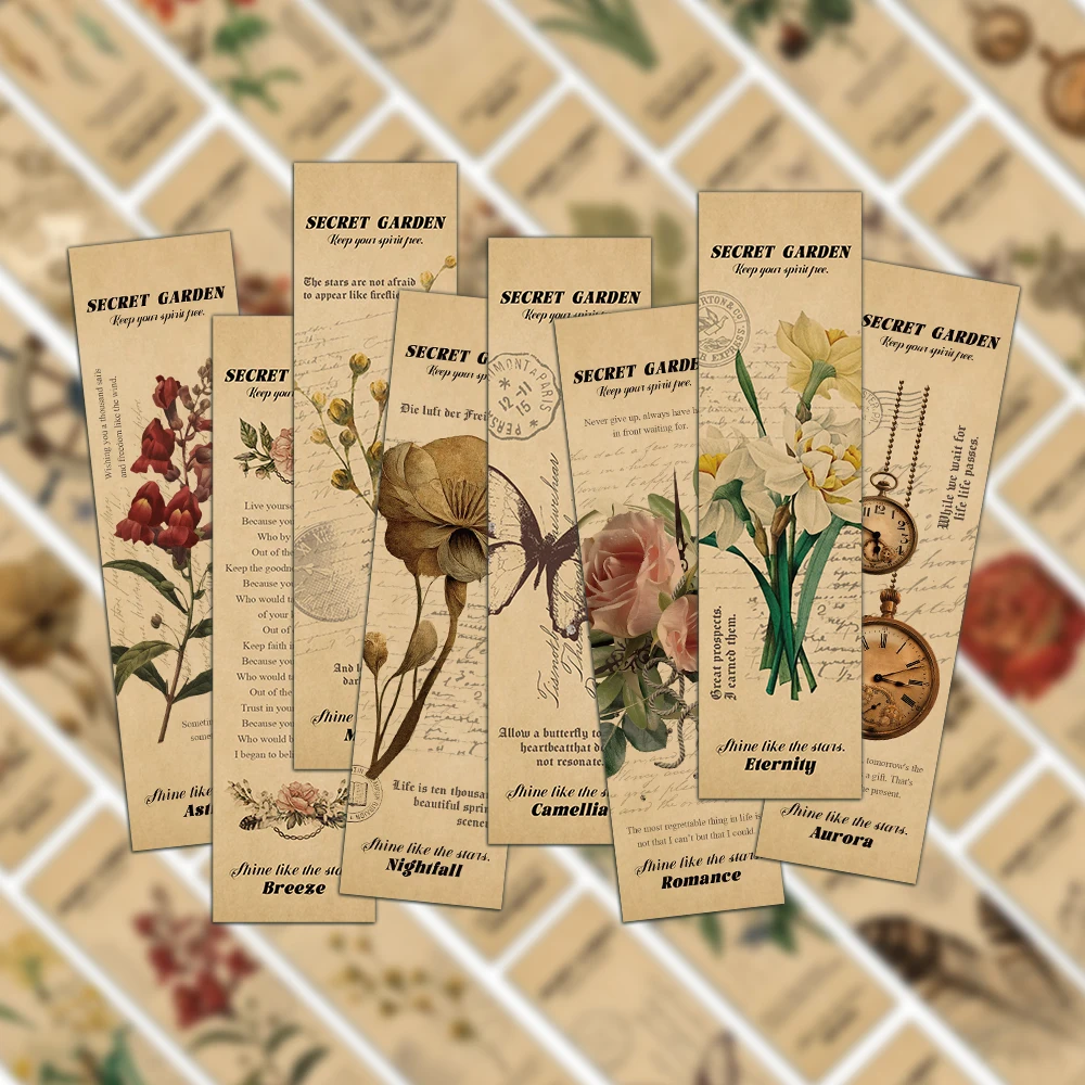 30PCS Creative Chinese Style Nostalgic Paper Bookmarks Exquisite Classical Creative Gifts Minimally Marked Bookmarks