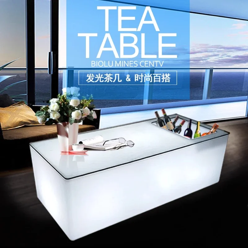 X5-18 coffee table bartending colorful bar table square table and chairs can be placed in ice luminous bar
