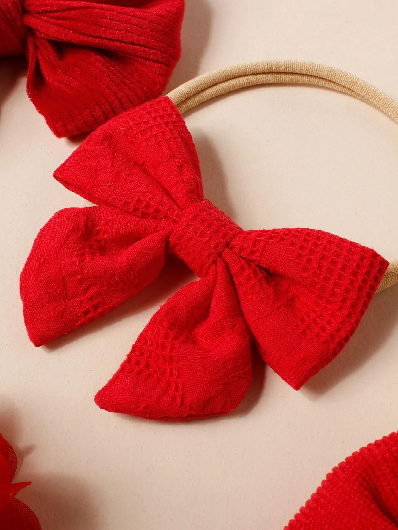 5pcs Flower Bow Cute Headband  Girl\'s Photo Party Sweet Headwear  Comfortable Soft Fashionable Exquisite Girl Hair Accessories
