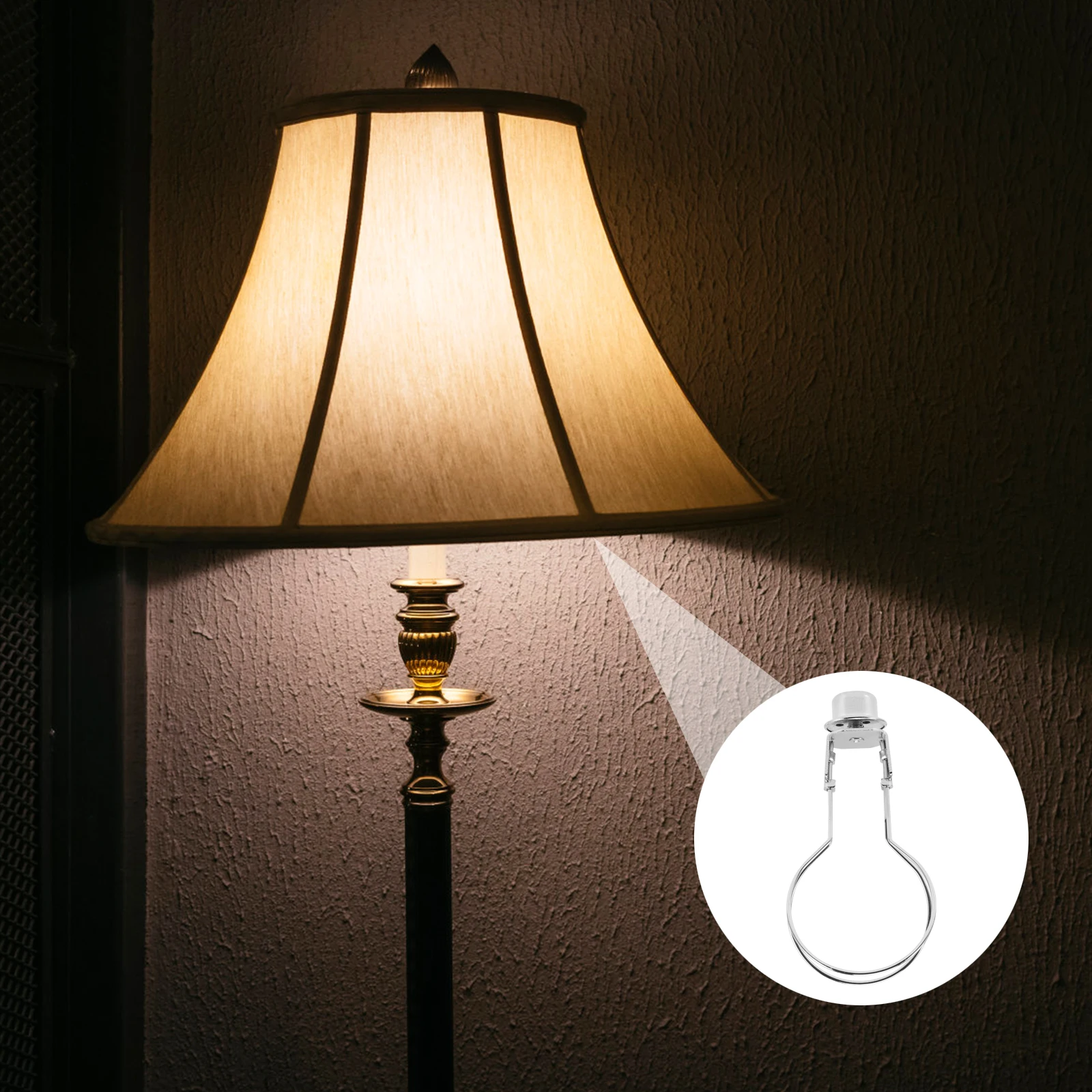 

Adapter Lighting Accessories Lamp Shade Clips Converter Lampshade Holder Metric System Bulb Adapters Silver Rust Proof Durable