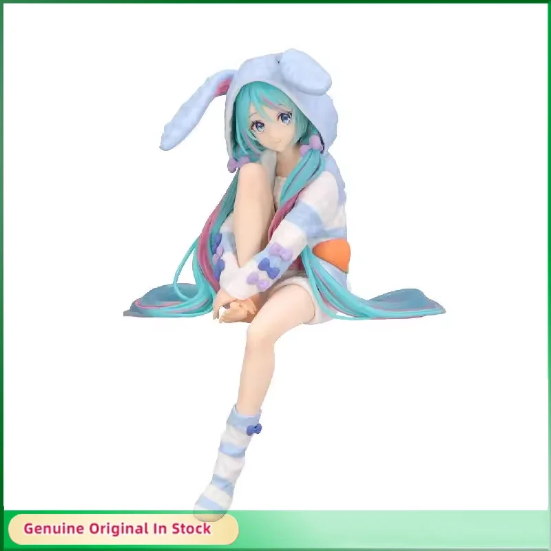 

Original VOCALOID Hatsune Miku Rabbit Ear Pajamas Ver. Noodle Stopper Action Figure Model Hobbies Collectible Desktop Ornaments