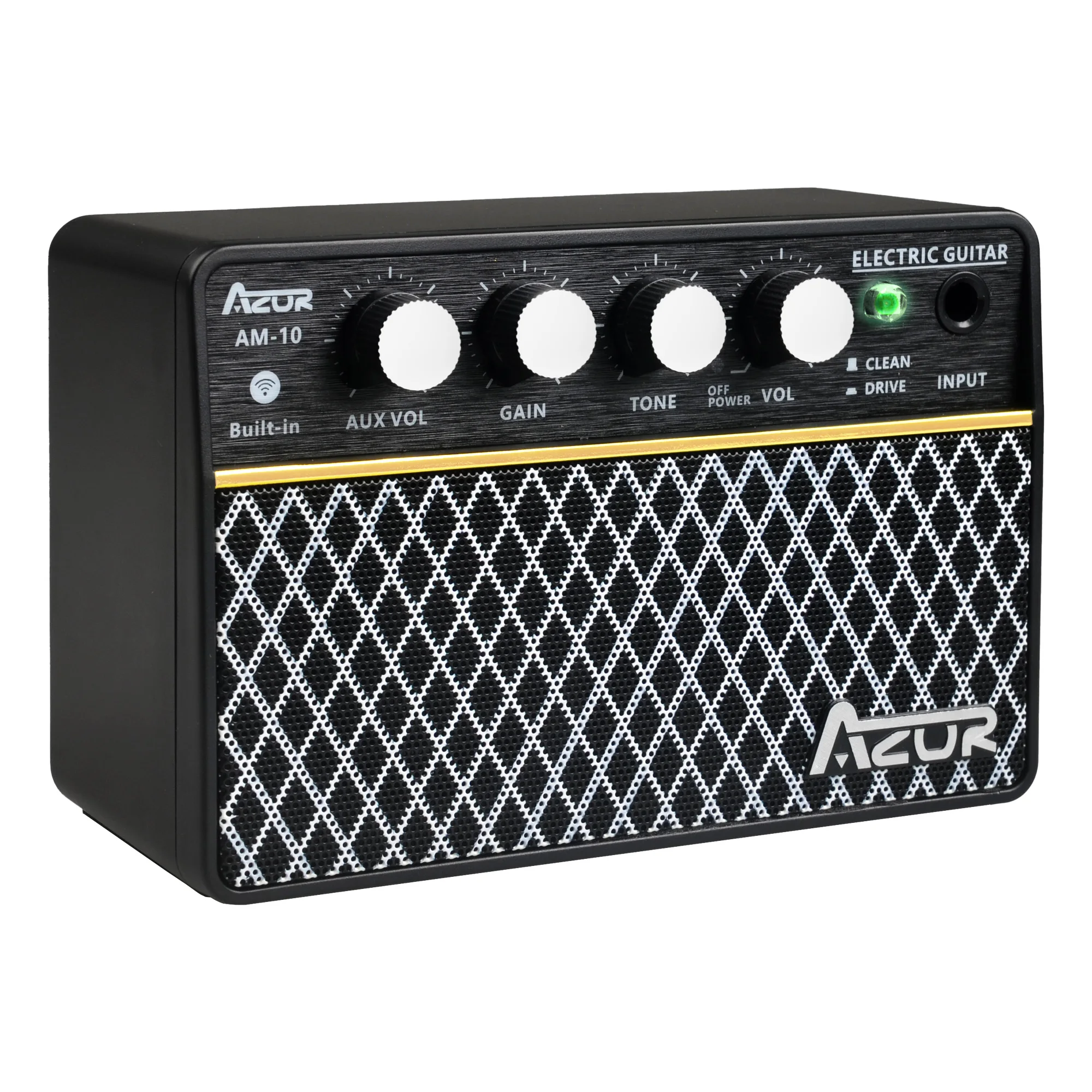 AZOR 10W Electric Guitar Amplifier AM-10 Mini AMP For Guitar Accessories Built-in Battery 5V1ADC Guitar Speaker Guitar Parts