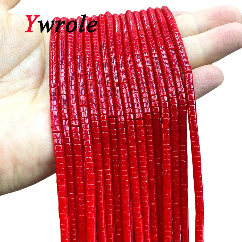 Pedra natural 2x4mm rondelle coral vermelho calcedônia plana redonda espaçador contas para fazer jóias diy pulseira encantos acessórios