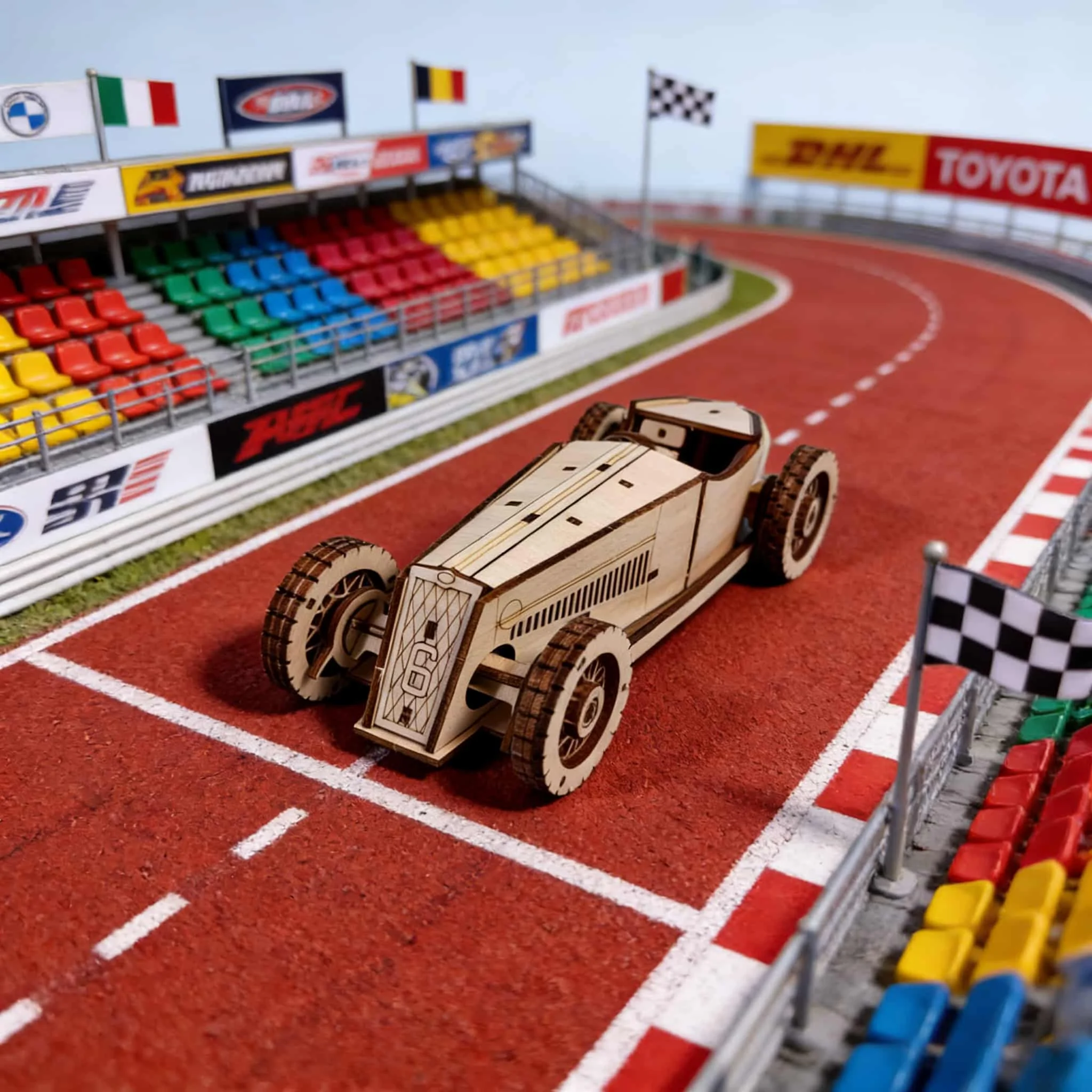 3D Wooden Racing Car Puzzle, DIY Model Kit, Handcrafted Gift, Home Decor, Birthday/Valentine's Day Gift