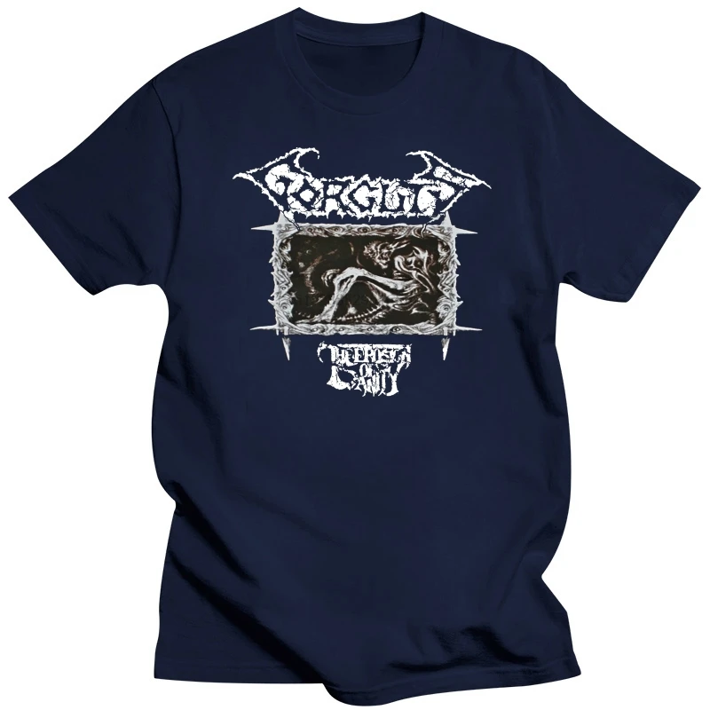 GORGUTS THE EROSION OF SANITY BLACK T SHIRT DEATH METAL PESTILENCE SUFFOCATION Comfortable t shirtCasual Short Sleeve TEE