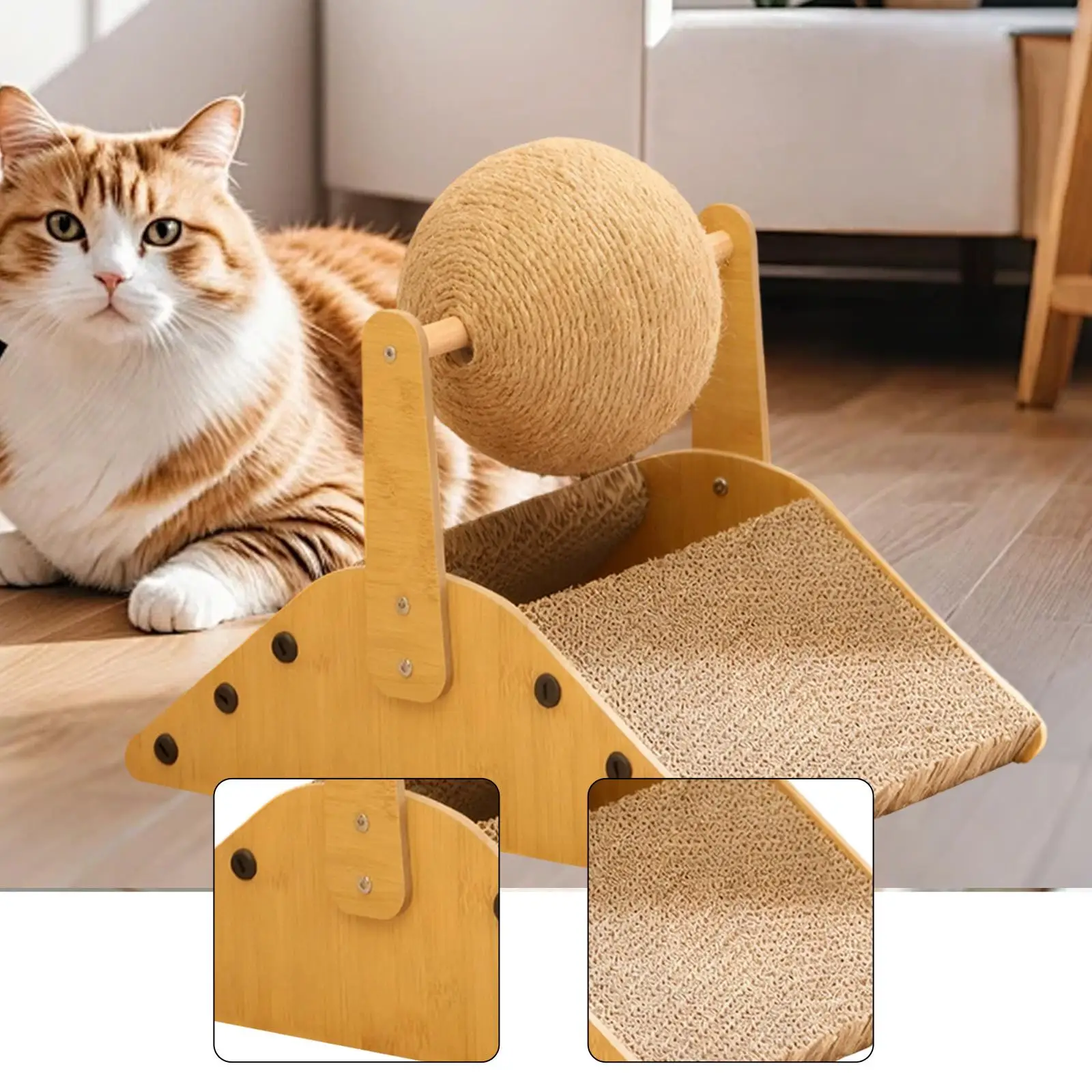 

Cat Scratcher Mat Cardboard Lounger Scratch Pad Furniture Sofa Protector for Big Cats Xxl Indoor Sleeping and Play