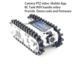 Pipeline Detection Mini RC Tanque com Câmera, WiFi Handle, Transmissão de Imagem FPV, Som do Telefone Móvel, Vídeo Carro para Esp32 Robot Car