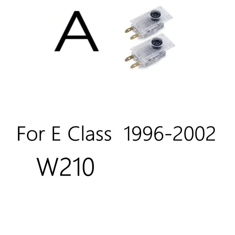 ไฟโปรเจคเตอร์สำหรับรถ2X ไฟ LED ติดโลโก้ประตูรถสำหรับ Mercedes Benz คลาส E W210 W211 W212 W213 W214 2024 2021 2020 2007ประดับ