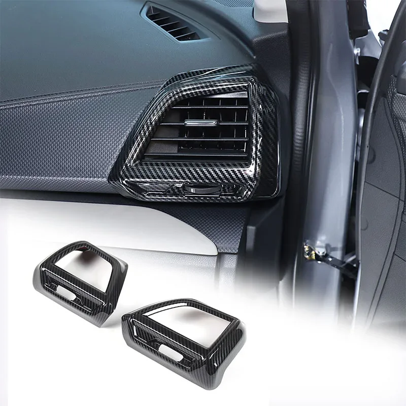 

For Subaru Forester 2019-2024 ABS Carbon Fiber Style Center Console Side Air Outlets Frame Interior Accessories