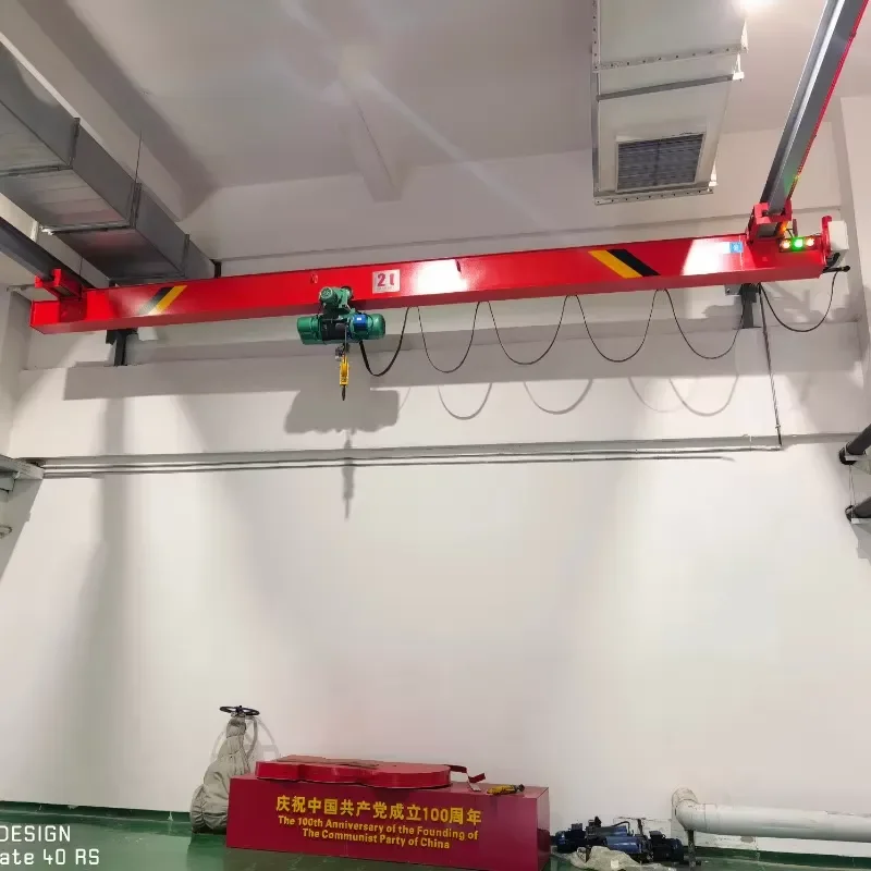 CE Certificate LX Type Underhung Single Girder Monorail Overhead Crane with Electric Hoist for Low Headroom Workshop