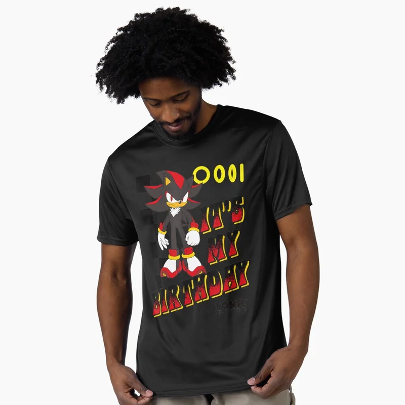 Cute Sonic The Hedgehog Shadow Gift t shirt 0603 Vintage Racing Anime 90s Cartoon Series Graphic Tee Y2K clothes US Size S-6XL