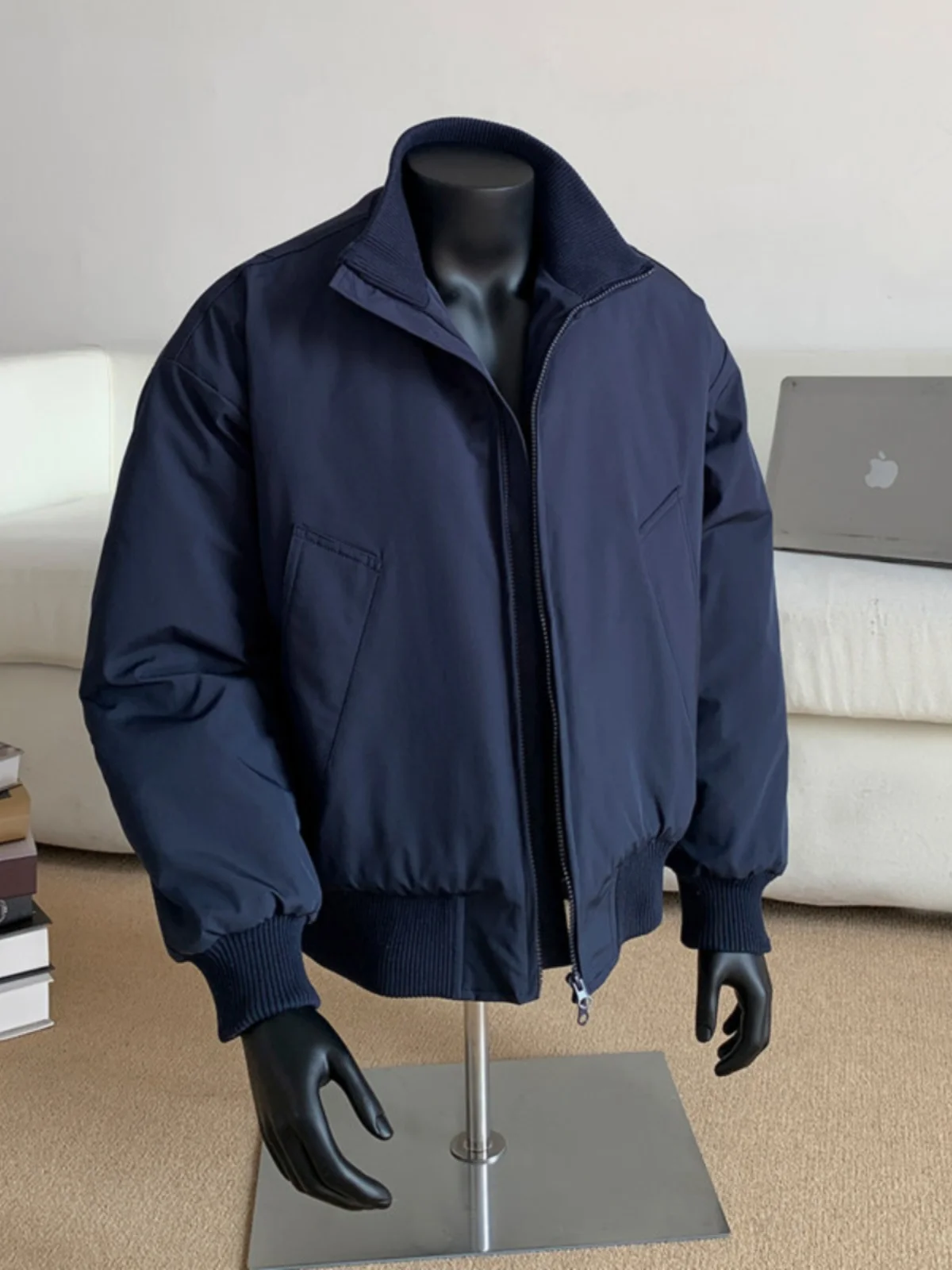 

Мужская зимняя куртка-бомбер из хлопка American Sle Flight Jaet, верхняя одежда с воротником-стойкой, хлопковая одежда