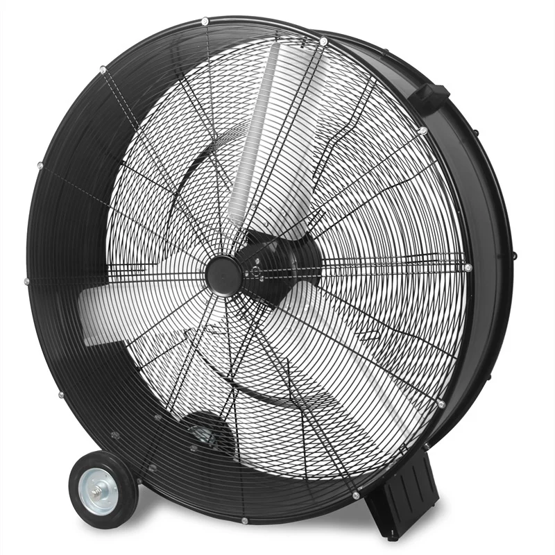 Velocity Heavy Duty Industriële Metalen Riemaandrijving Koeling Luchtvloer Mobiele Drumventilator 110V 120V 36" 42" 48" industriële Hoge
