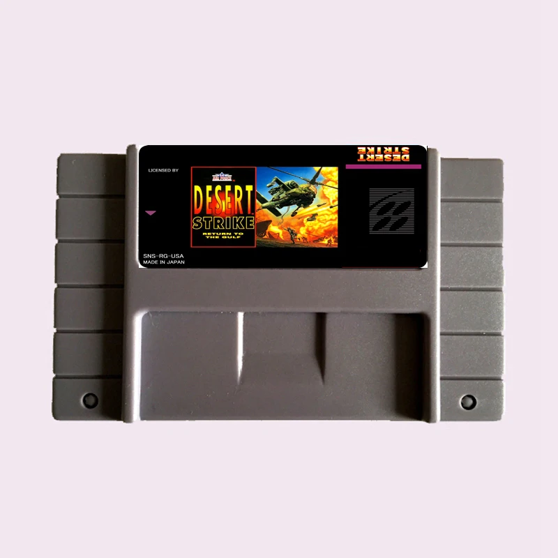 High Quality 16 Bit DESERT STRIKE-Return to the Gulf NTSC Big Gray Game Card For USA Version Game Player