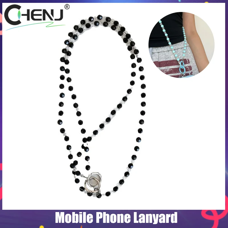 

Подвесная цепочка для мобильного телефона ярких цветов, универсальное ожерелье, подвесная веревка для сумки через плечо