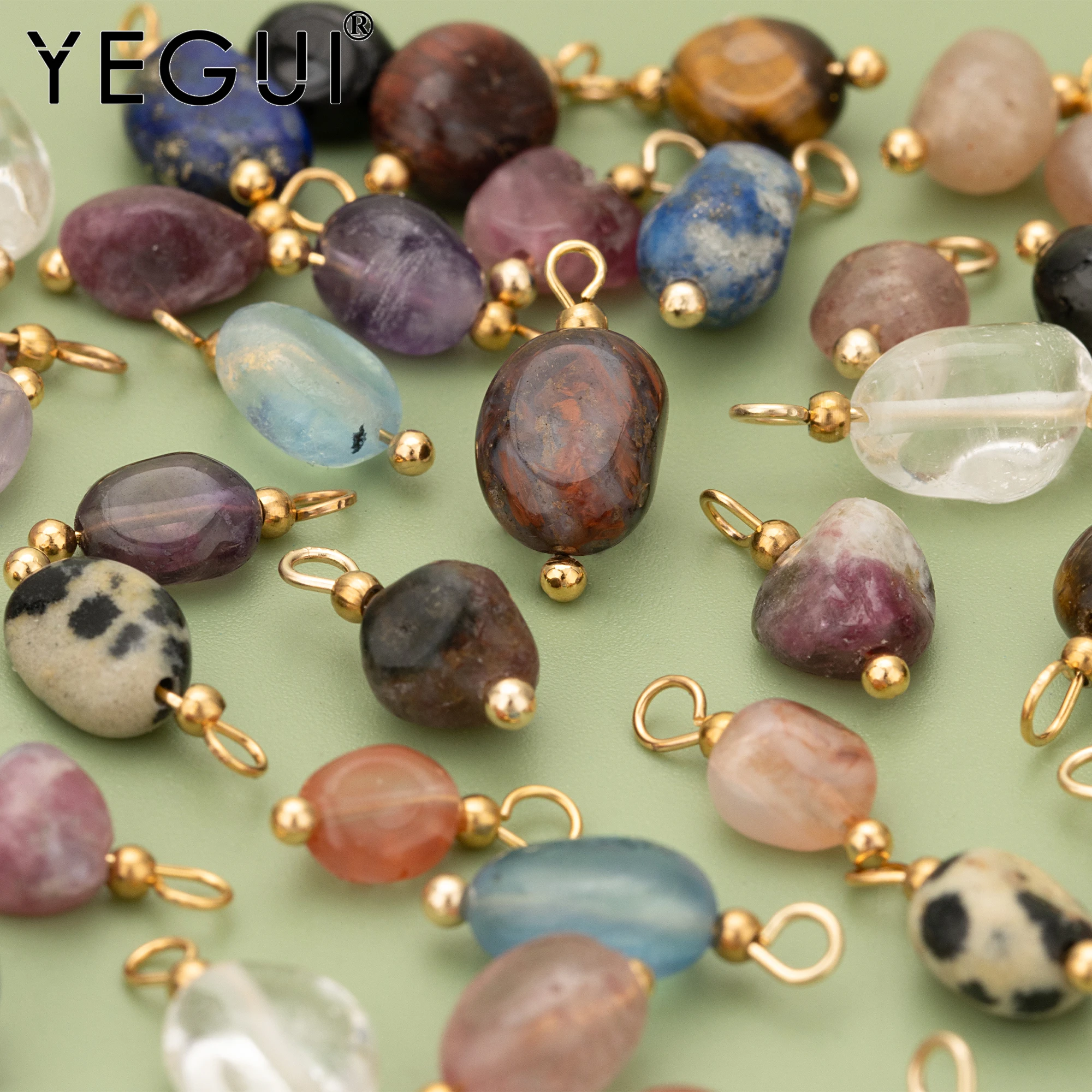 YEGUI ME17,jewelry accessories,stainless steel,natural stone,nickel free,hand made,jewelry making,charms,diy pendants,20pcs/lot