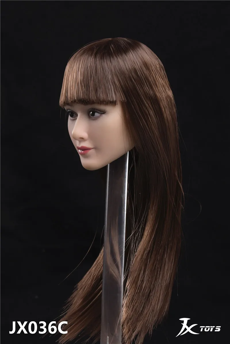 Jxtoys-036 1/6 Women Soldier Head Sculpt Kawaii Phil Asian Cute Girl College Style For 12'' Tan Skin Female Figure Body Toy image 4