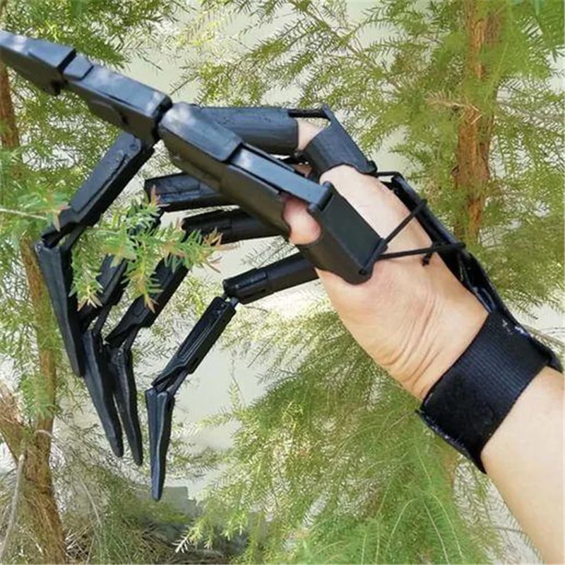 

Halloween Articulated Finger Gloves Flexible Funny Tricky Flexible Toy Costume Party Ghost Claw Props Hand Model Halloween Decor