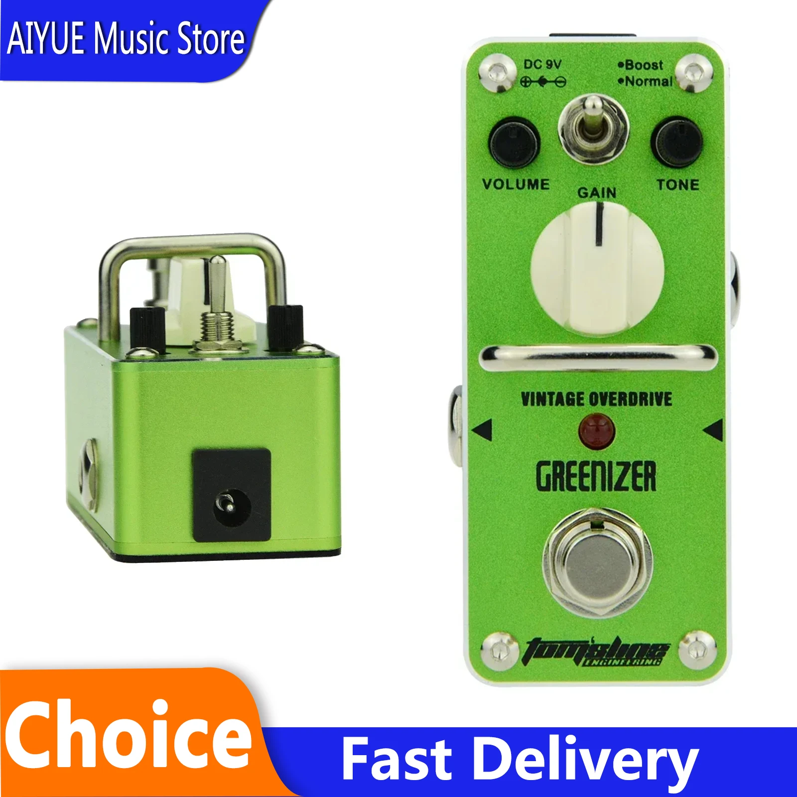 

AROMA Greenizer Electric Guitar Effect Pedal Vintage Overdrive Mini Analogue Effect True Bypass Pedal AGR-3 Guitar Parts