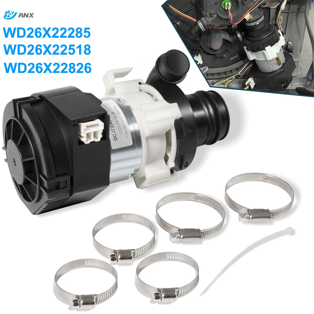 

WD26X23258 Dishwasher Circulation Pump Assembly for GE Dishwasher, WD26X22285 WD26X22518 WD26X22826 Dishwasher Raplacement Parts