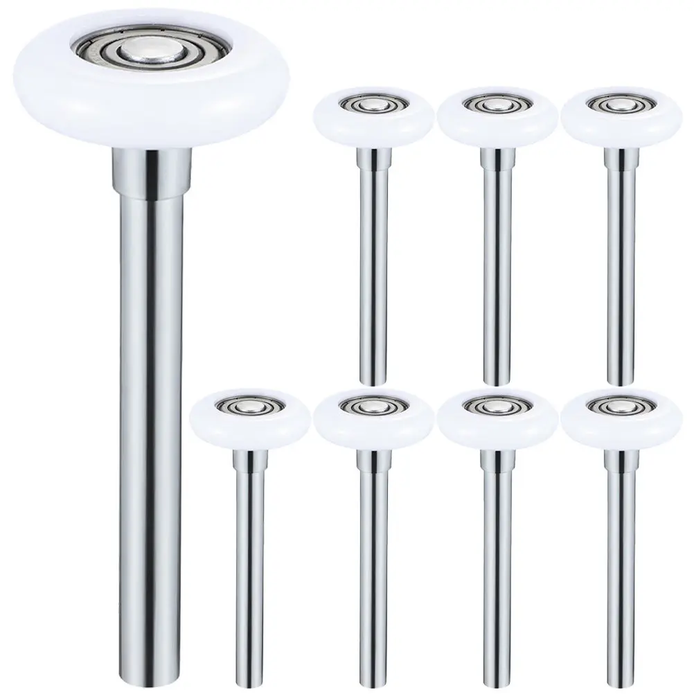 

8Pcs Garage Door Rollers Nylon Quiet Replacement Precision Bearing Rotate Rollers Stem Smooth Operation Residential Door