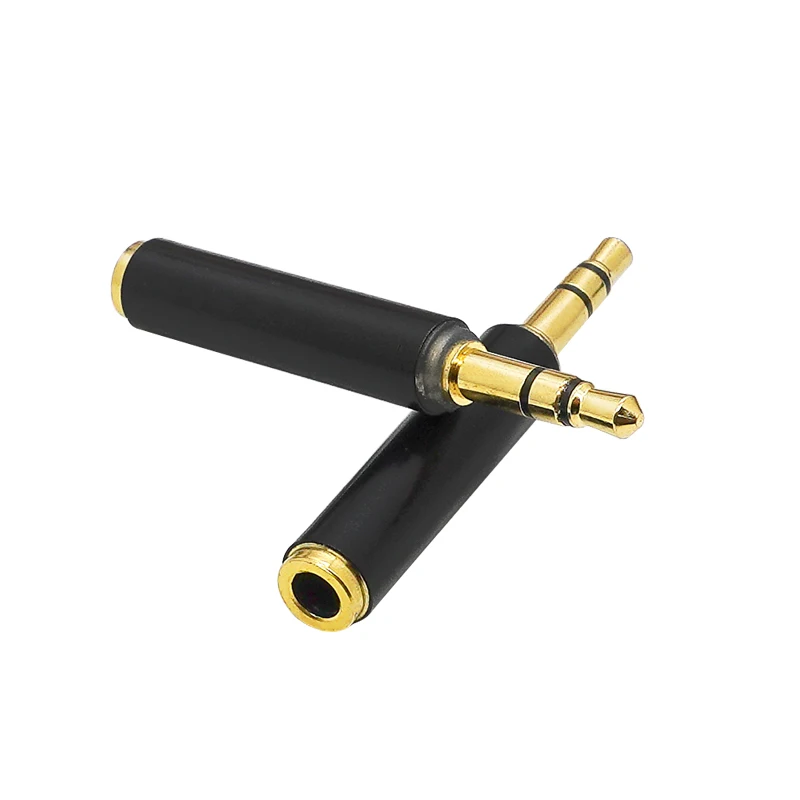 Adaptador de Audio chapado en oro, convertidor TRS macho a hembra TRRS estéreo de 3 polos a 4 polos, conector de Audio para micrófono, 3,5mm