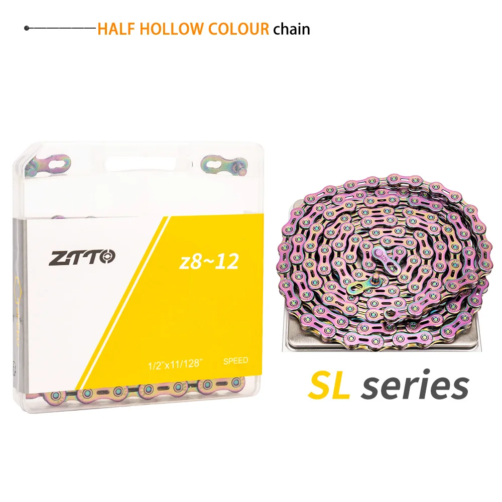 ZTTO Gold Bicycle Chain 8-12 Speed Lightweight Durable