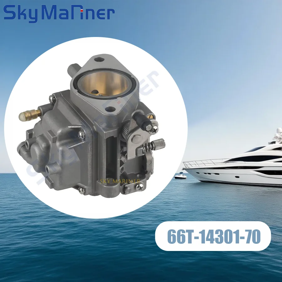 

66T-14301-70 CARBURETOR ASSY New Model For Yamaha outboard motor 2 Stroke E40X 40HP 66T-14301-02 66T-14301 boat engine parts