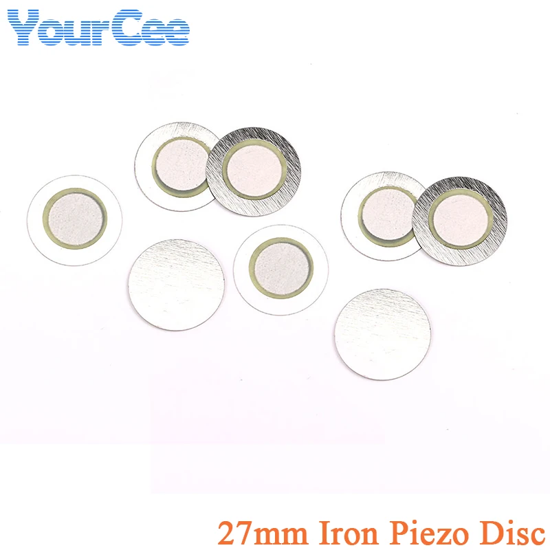 100pcs/10pcs 27mm 20mm Iron Piezo Disc 0.33mm Thickness for Buzzer Pressure Sensor Speaker In Stock