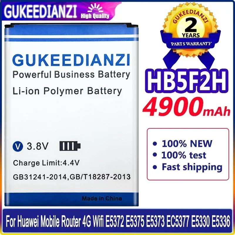 GUKEEDIANZI Battery HB5F2H 4900mAh For Huawei Mobile Router 4G Wifi E5372 E5375 E5373 EC5377 E5330 E5336 Batteries