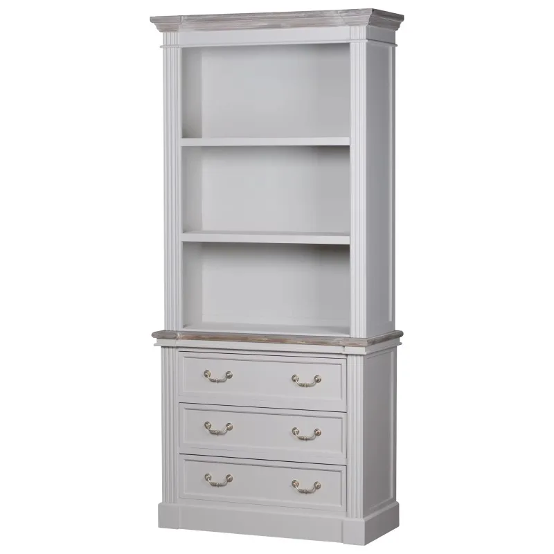 

French Antique and Vintage Display Cabinet Drawing-Room Furniture Solid Wood Book Shelf Wooden Bookcase