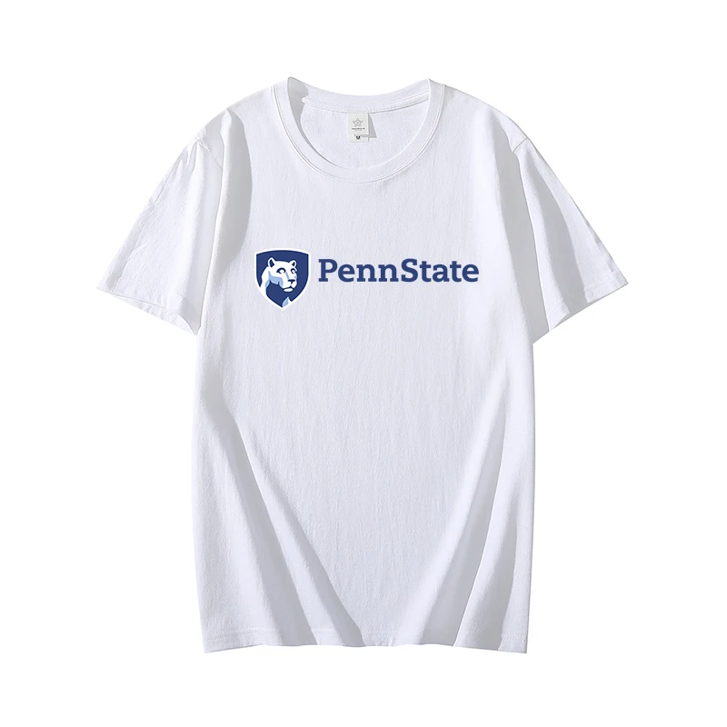 

Pennsylvania State University PSU Memorial Summer Cotton T Shirts Men Simple O Neck Stretch Solid New Tops Clothing Casual