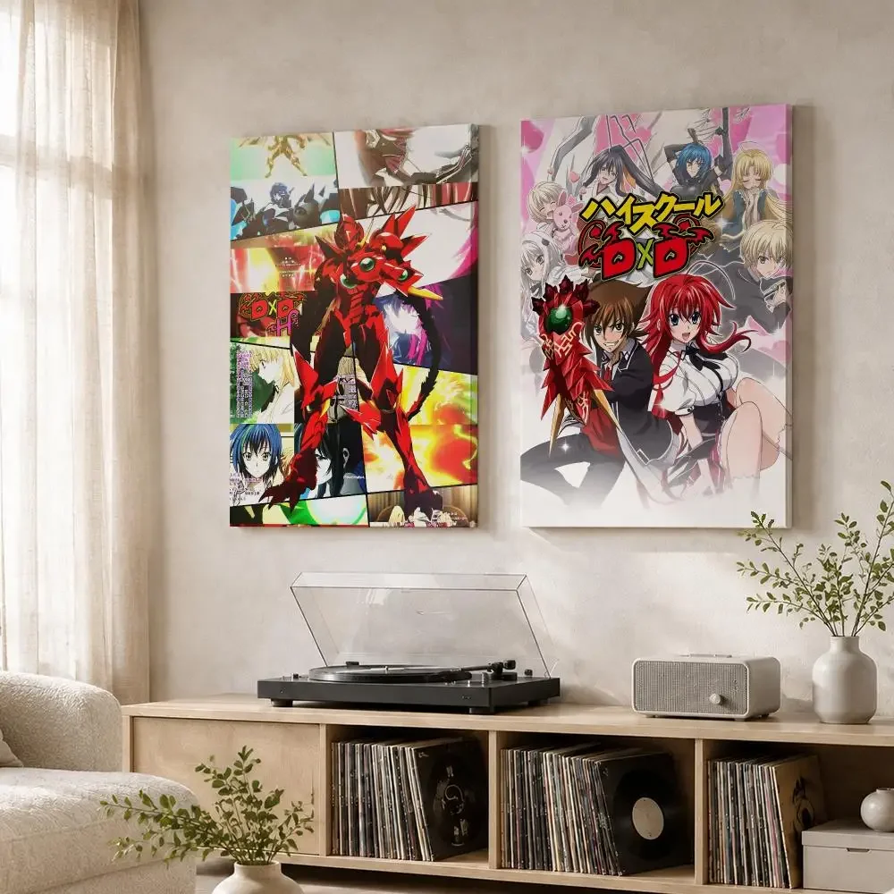 Japanese Anime High S-School DD Framed Wall Painting Wood Framed Wall Art Print Bedroom Living Room Hallway Office Home Decor