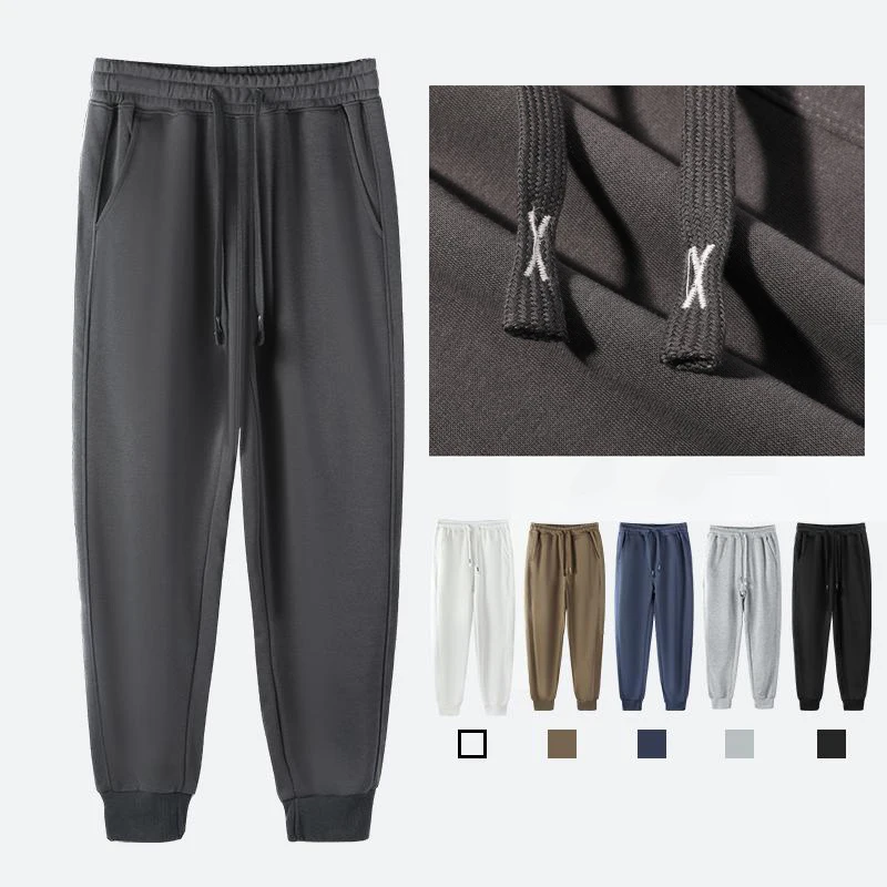 High Quality Cotton 2026 Men Spring Autumn Sweatpants Casual Drawstring Pockets Trousers Oversize Sweatpants Joggers For Unisex