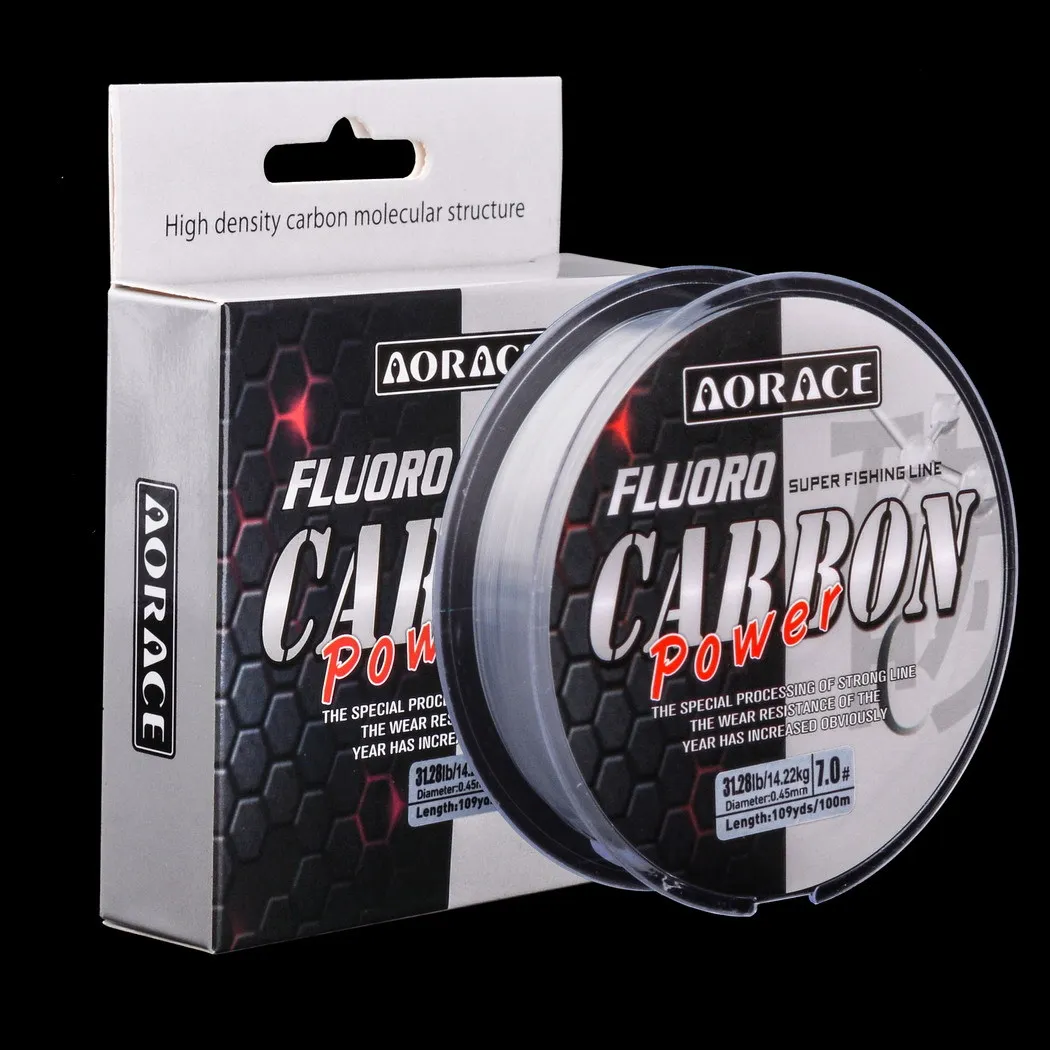 Sinkende Monofilament-Hauptschnur 100M Fluorocarbon Angelschnur Kohlefaser-Nylonschnur 1-15kg, Speziell für Salzwasser-Angeln