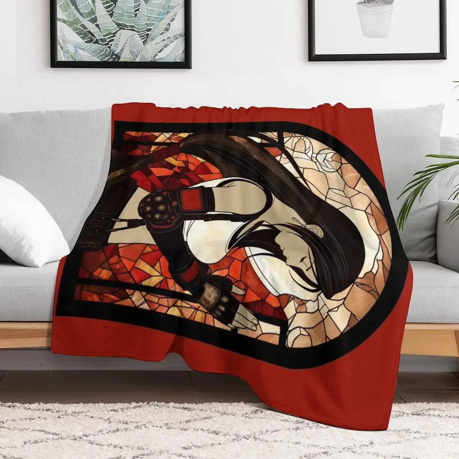 

Stained Glass Tifa Throw Blanket Thermal Tourist blankets ands Cute Blankets
