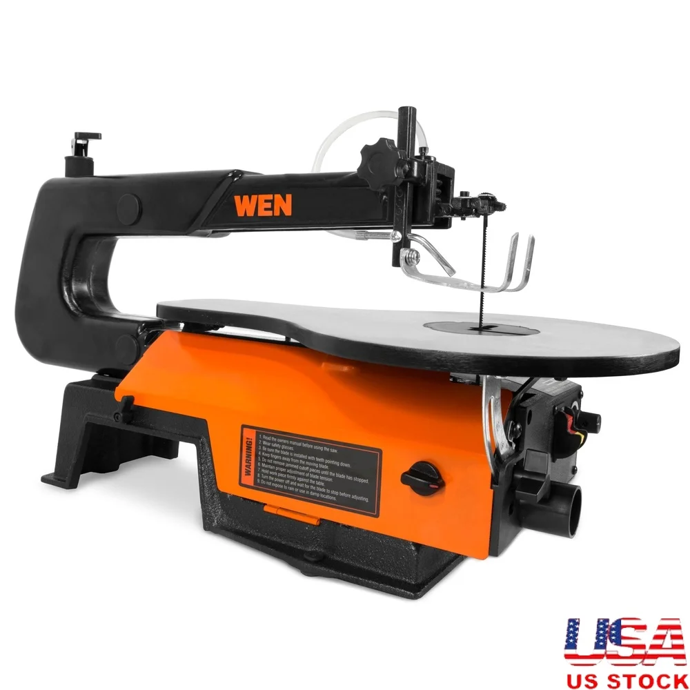 

16 Inch Variable Speed Scroll Saw Easy Access Blade Change Dust Port Adjustable Air Pump Woodworking Projects