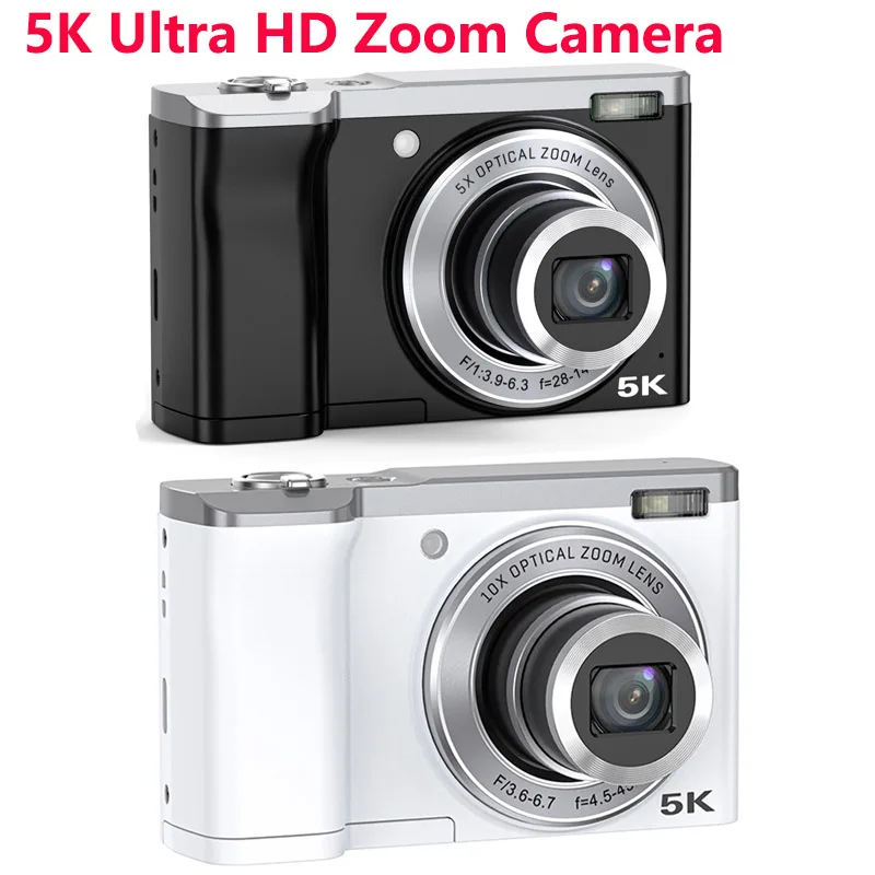 Fotocamera domestica entry-level Fotocamera digitale con ripresa ad alta definizione 5K Obiettivo telescopico Zoom ottico Riprese con fotocamera anti-vibrazione