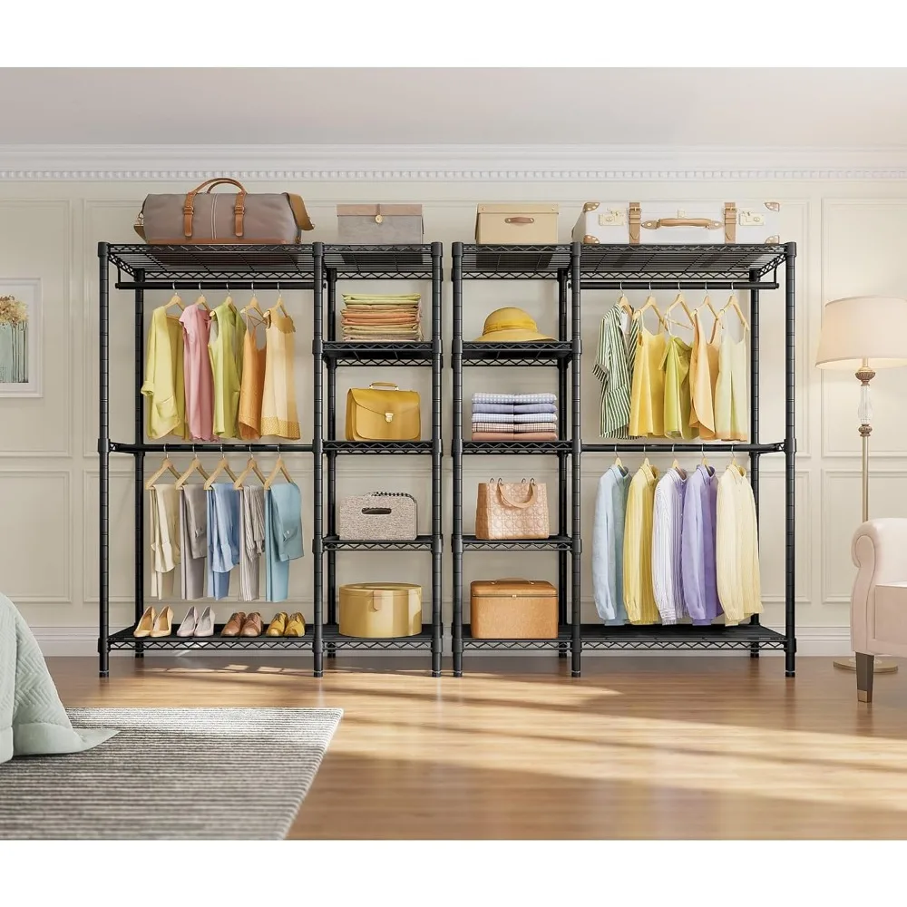 VIPEK V7 Kleiderständer zum Aufhängen von Kleidung, robuster Kleiderständer mit Regalen, tragbare Schrankständer, Metall-Kleiderständer, 5-Krawatte