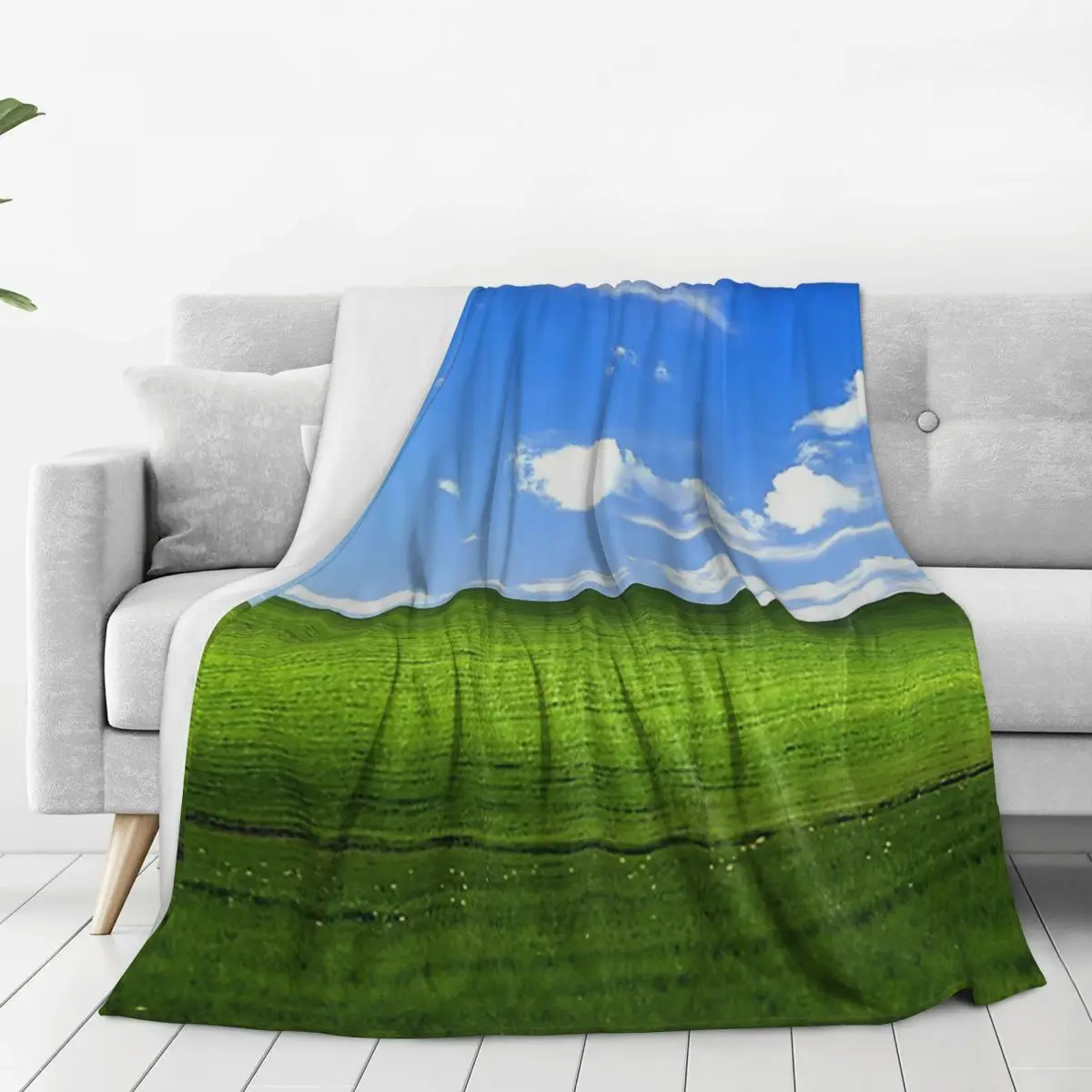 Windows XP Wallpaper Blankets Fleece Super Soft Sofa Throw Blanket For Couch Bedding Travel Throws Bedspread Quilt