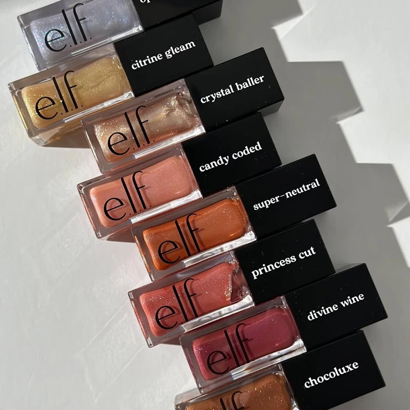 Elf Brand Portable Lip Gloss New Colors Flashing Divine Wine Tinted Lightweight Moisturizing Film-Forming Lip Oil Cosmetics