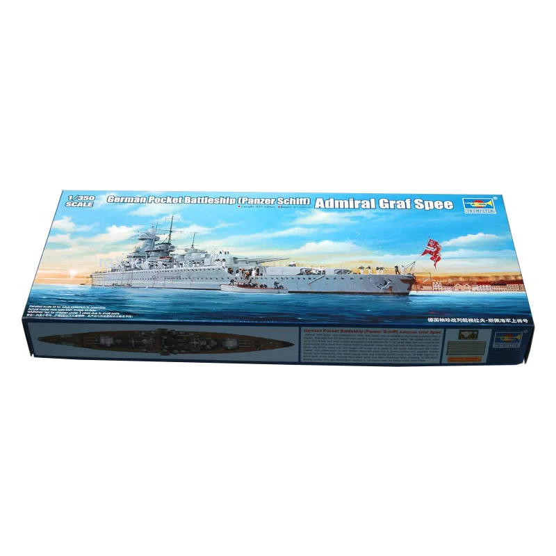 

Trumpeter 05316 1/350 German Admiral Graf Spee Battleship Military Ship Assembly Plastic Toy Handcraft Model Building Kit